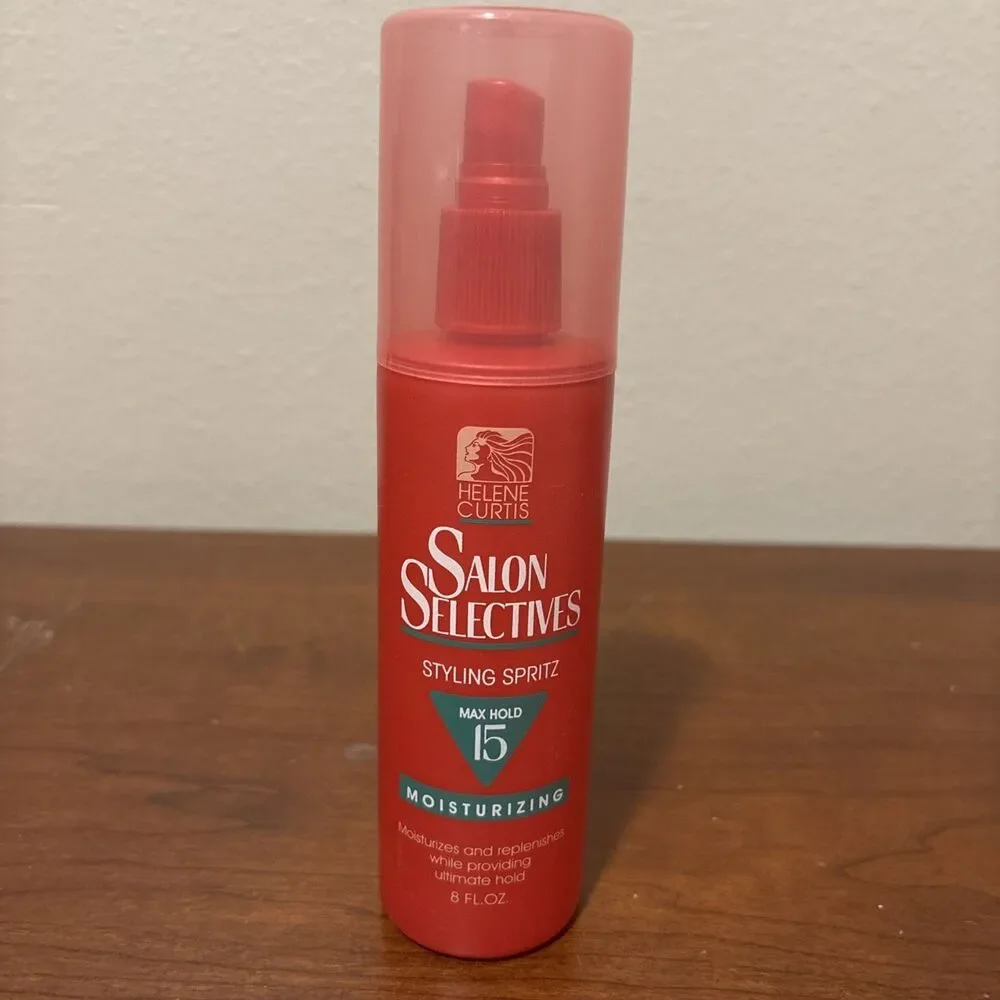 Salon Selectives Styling Spritz 15 Max Hold Moisturizing Non-Aerosol 8 oz NOS